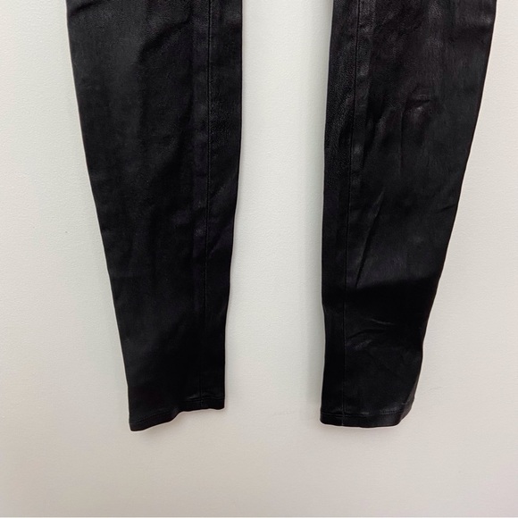 Helmut Lang Lamb leather leggings black stretchy size 0 luxury genuine leather - Picture 6 of 12